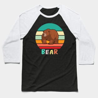 Vintage Retro Bear Baseball T-Shirt